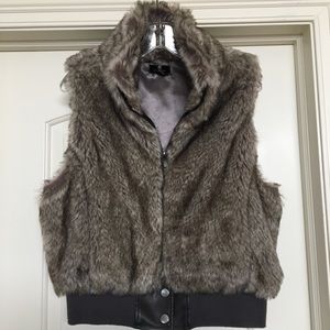 Brown Fur Vest XL